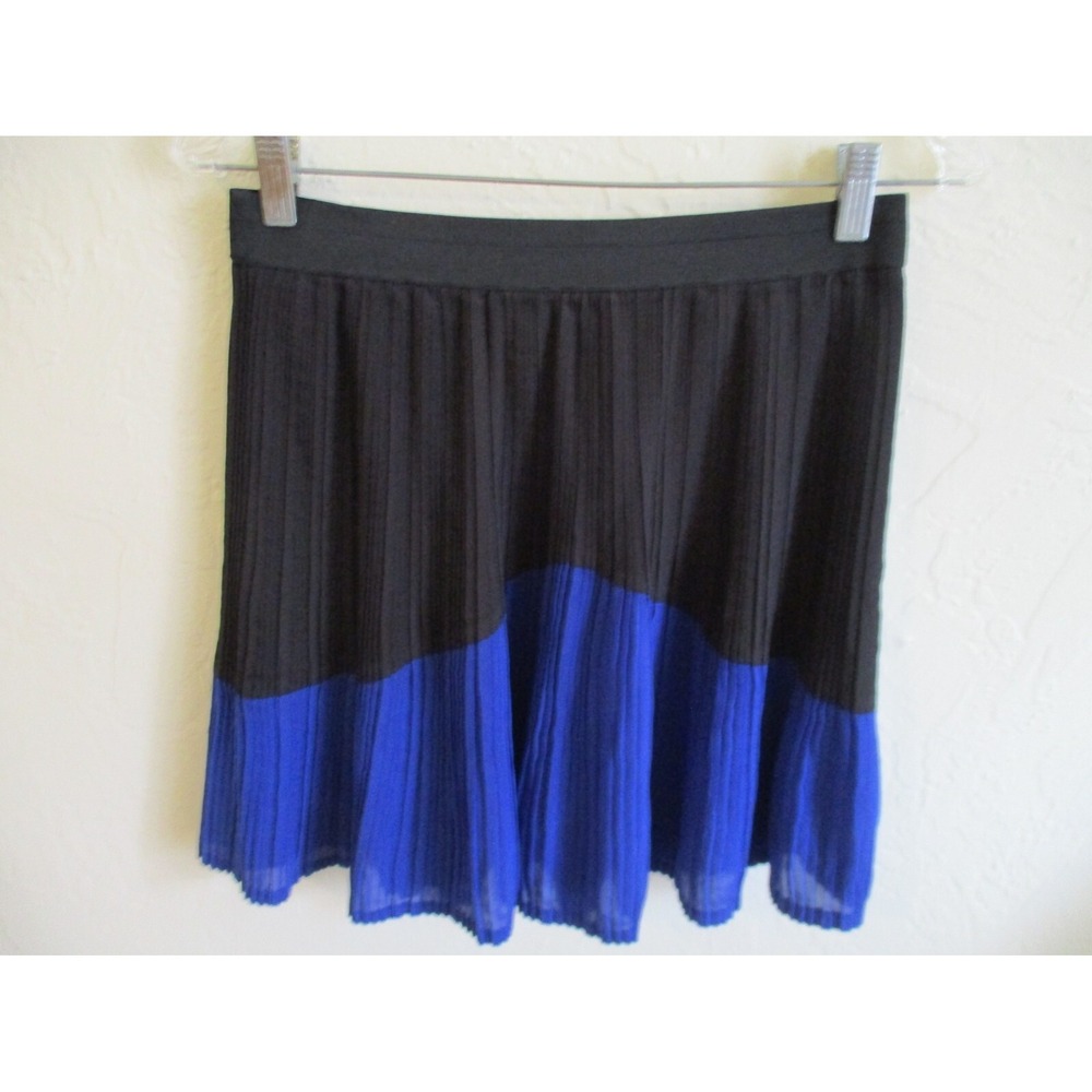 Forever New Lined Crinkle Pleated Flowy 17" Skirt Size 8 Elastic Waist